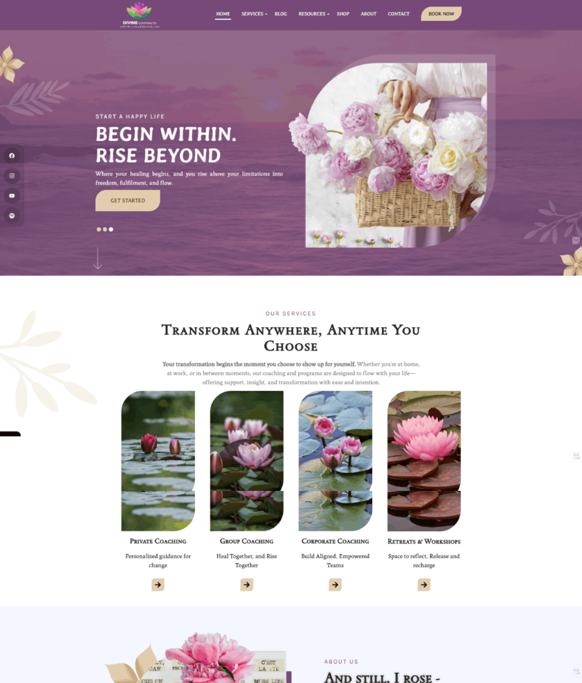 divinecontracts.com website dev